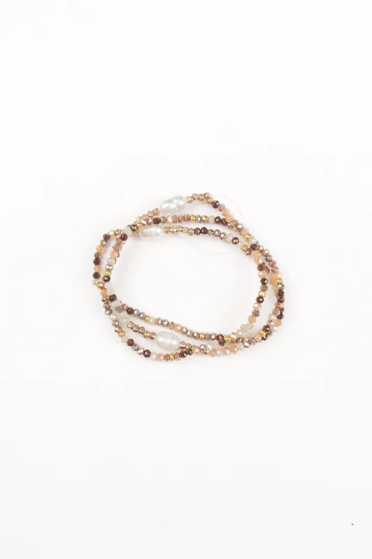 Sand Dunes Bracelet Set - Tan sold by The Impeccable Pig