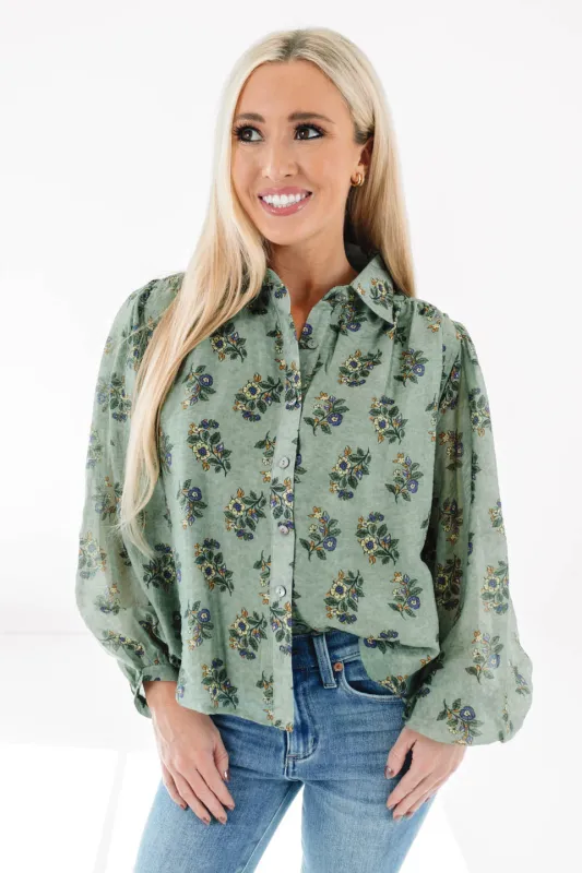 Off To The Market Top - Green sold by The Impeccable Pig