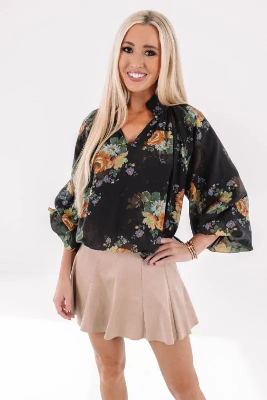 A Little Moody Top - Brown made by entro