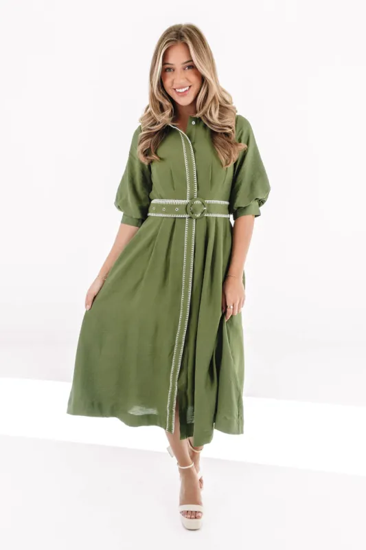 For Certain Midi Dress - Green sold by The Impeccable Pig