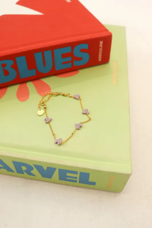 Lavender Haze Bracelet - Gold/Purple sold by The Impeccable Pig