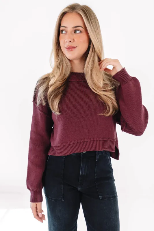 A Fall Classic Sweater - Wine made by MABLE