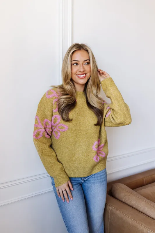 On The Top Sweater - Chartreuse made by Strut & Bolt