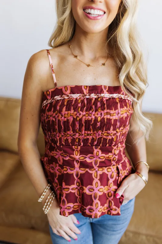 Autumn Breeze Top - Red made by Strut & Bolt