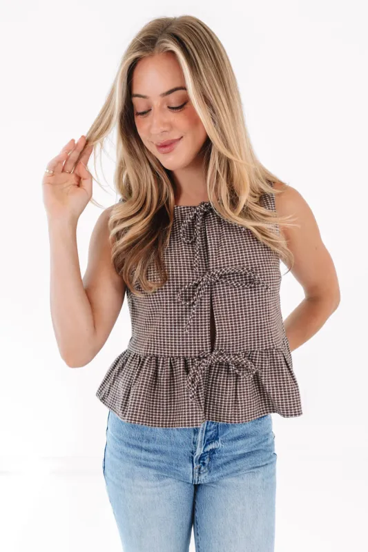 Right On Time Top - Brown sold by The Impeccable Pig