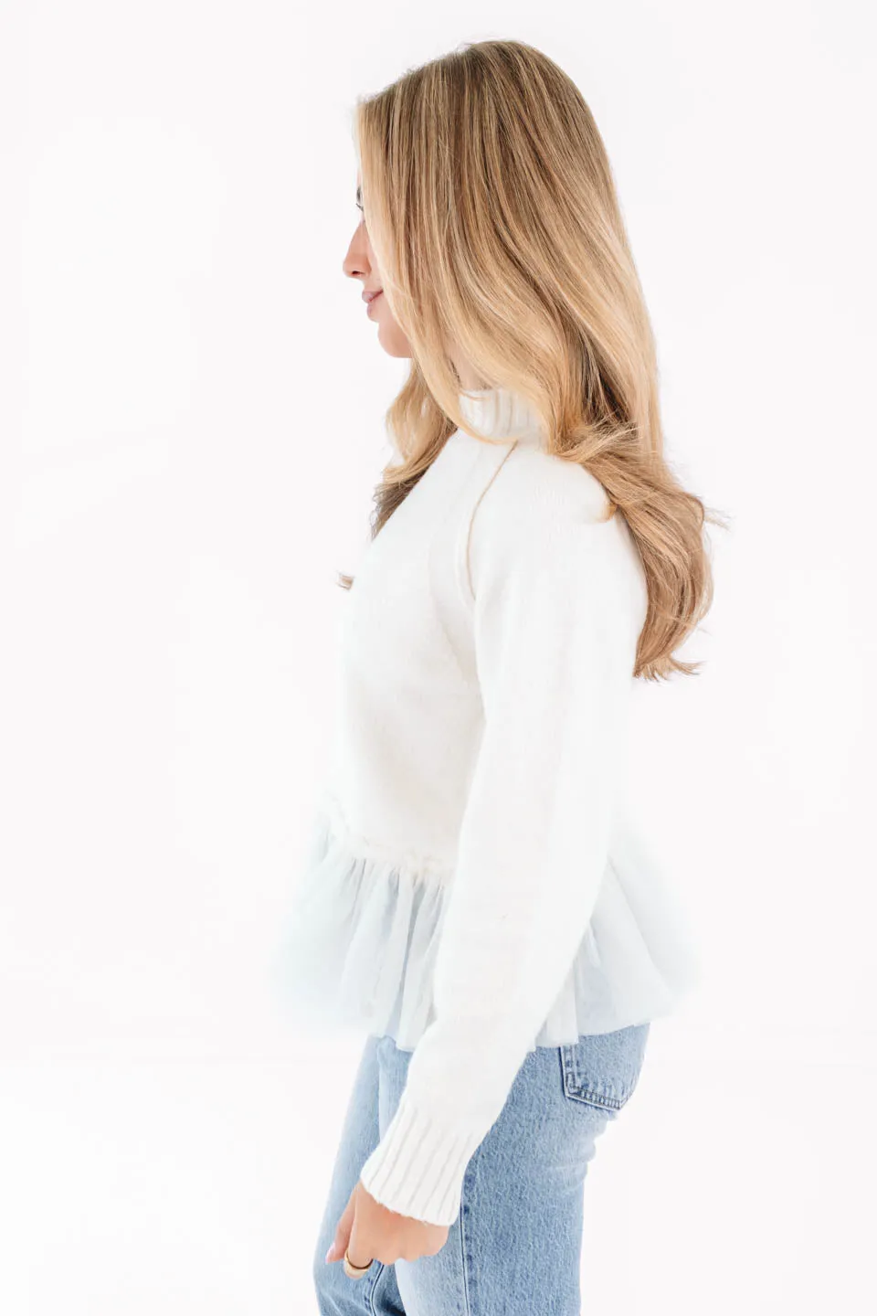 Just A Girl Sweater - Cream sold by The Impeccable Pig product image thumbnail 5