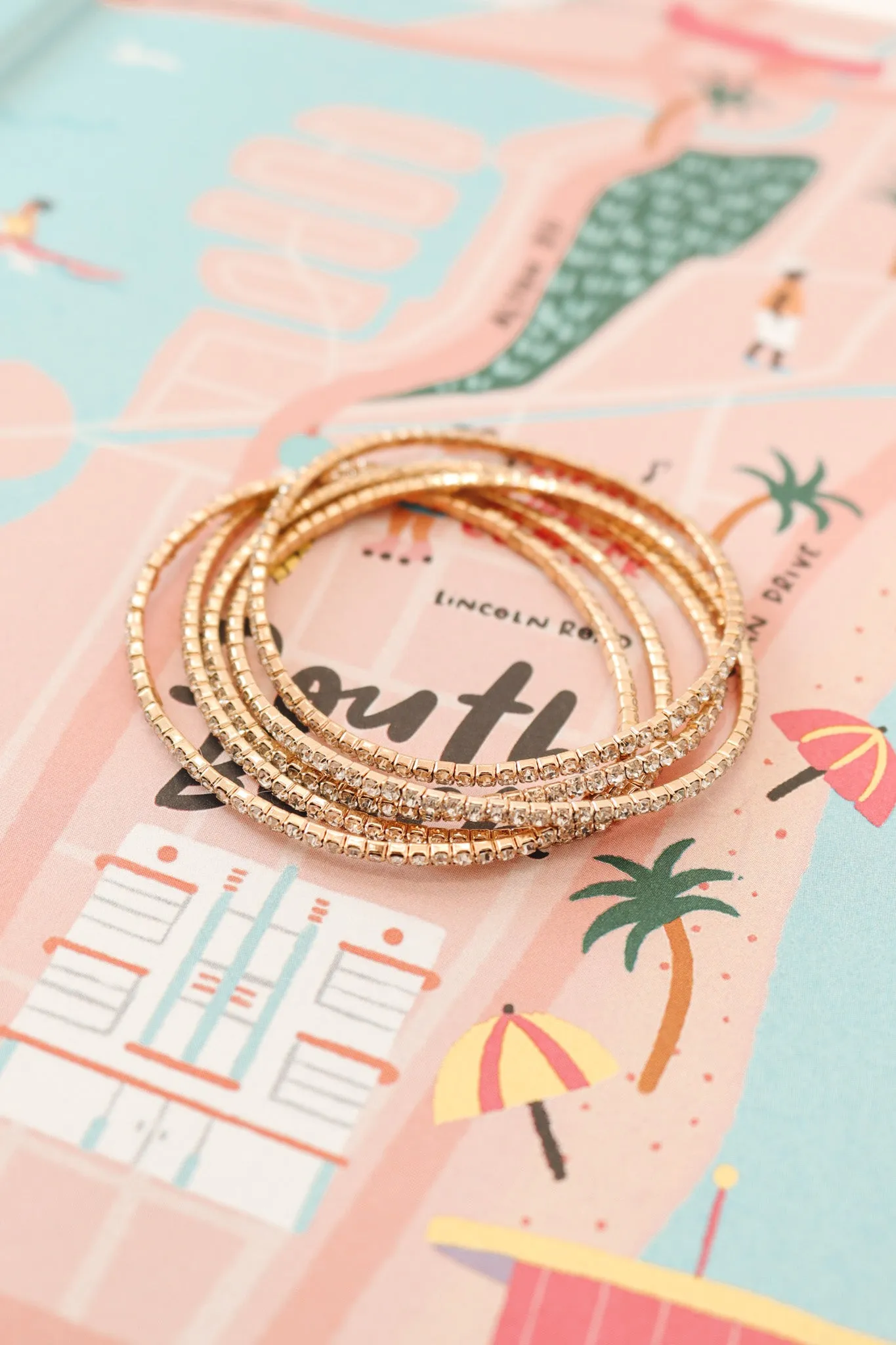 Watch Her Sparkle Bracelet Set - Gold sold by The Impeccable Pig product image thumbnail 2