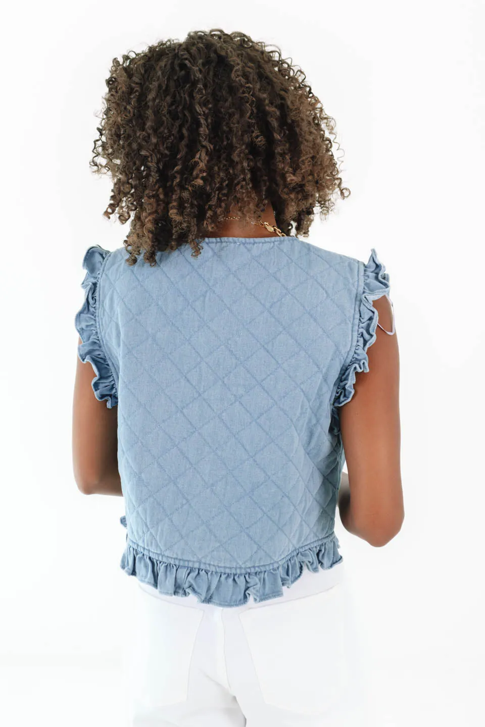 Long Story Short Vest - Denim sold by The Impeccable Pig product image thumbnail 4