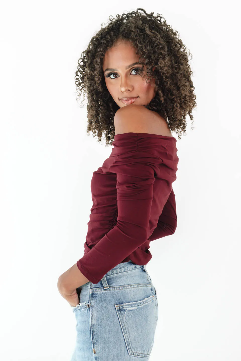 Out Past Midnight Top - Burgundy sold by The Impeccable Pig product image thumbnail 3