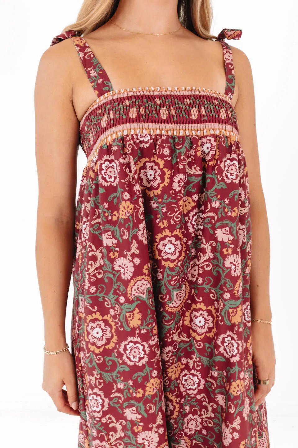 Lovers Lane Midi Dress - Wine sold by The Impeccable Pig product image thumbnail 3