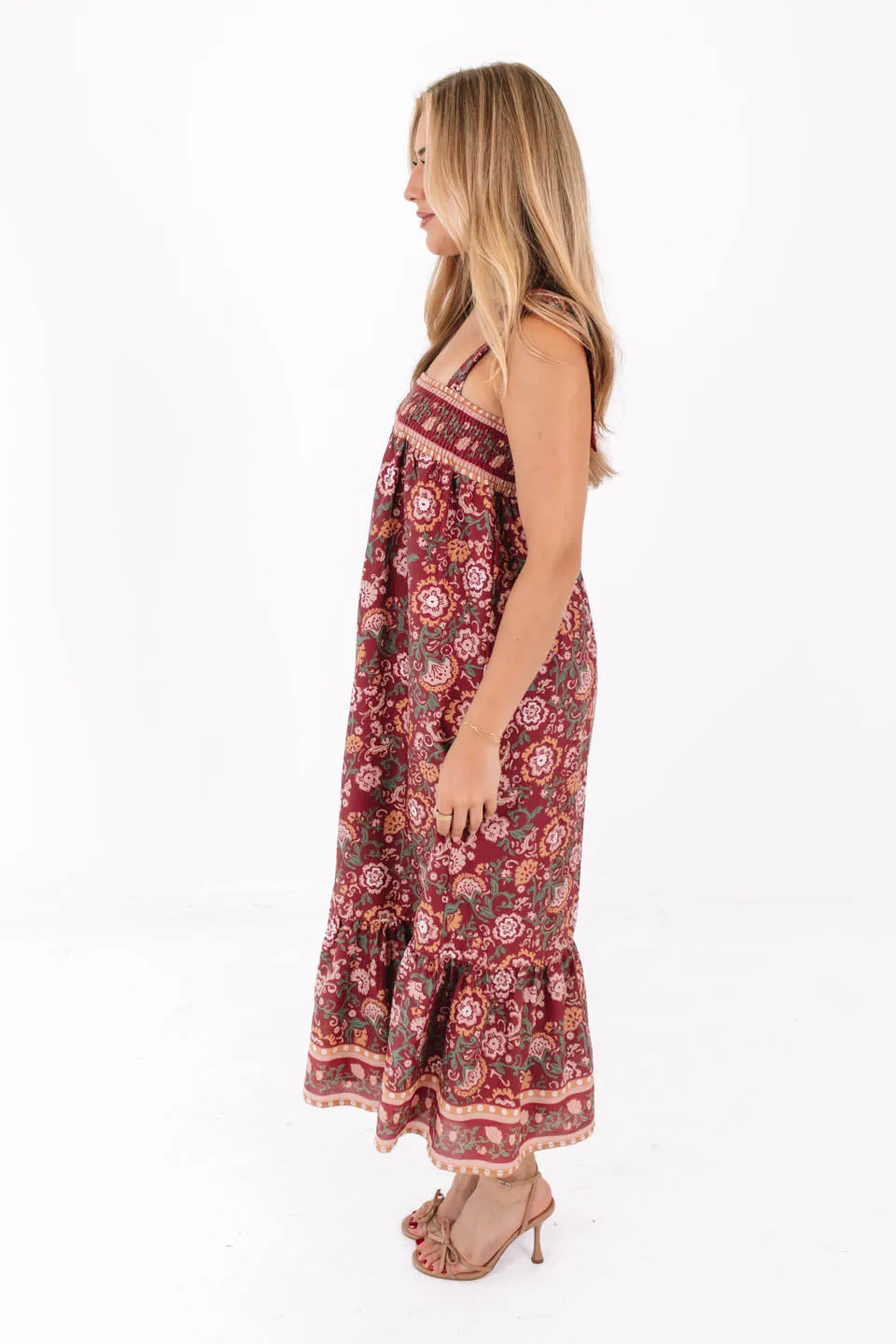Lovers Lane Midi Dress - Wine sold by The Impeccable Pig product image thumbnail 4