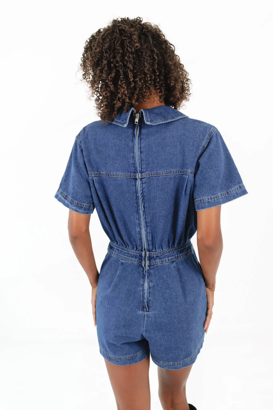 Saturday Night Lights Romper - Denim sold by The Impeccable Pig product image thumbnail 5