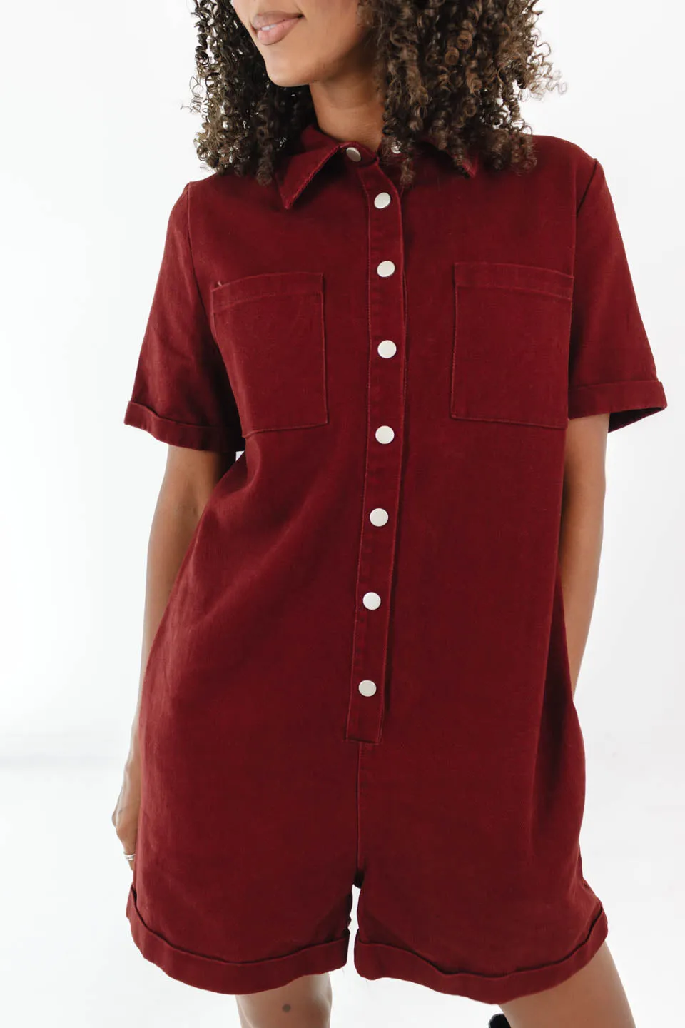 Fall Breeze Romper - Burgundy sold by The Impeccable Pig product image thumbnail 2