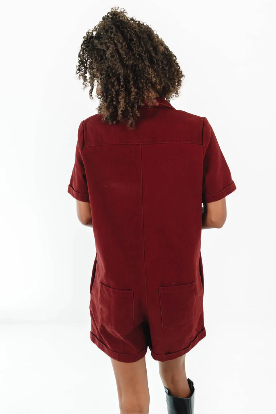 Fall Breeze Romper - Burgundy sold by The Impeccable Pig product image thumbnail 4