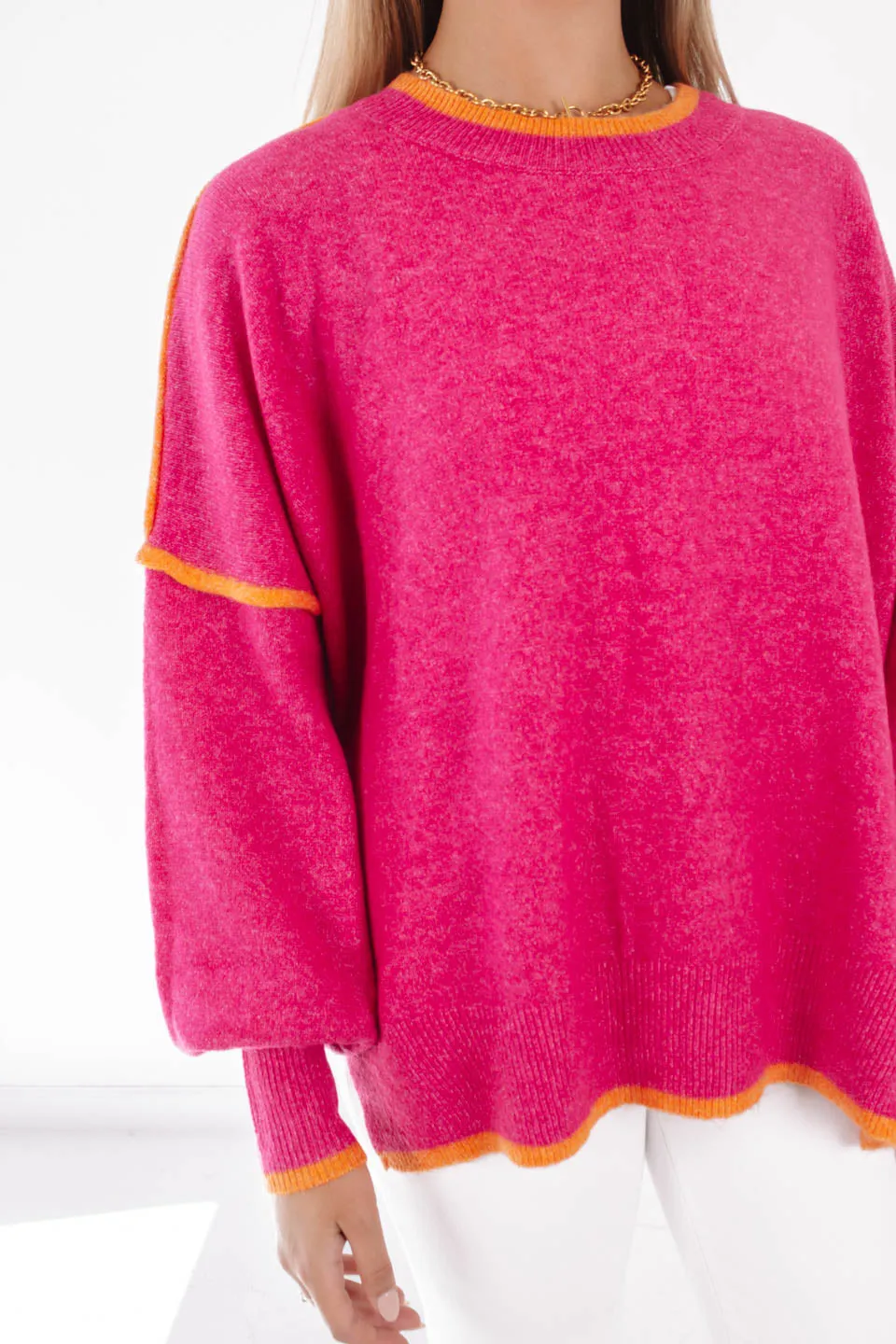 Something Great Sweater - Hot Pink sold by The Impeccable Pig product image thumbnail 4