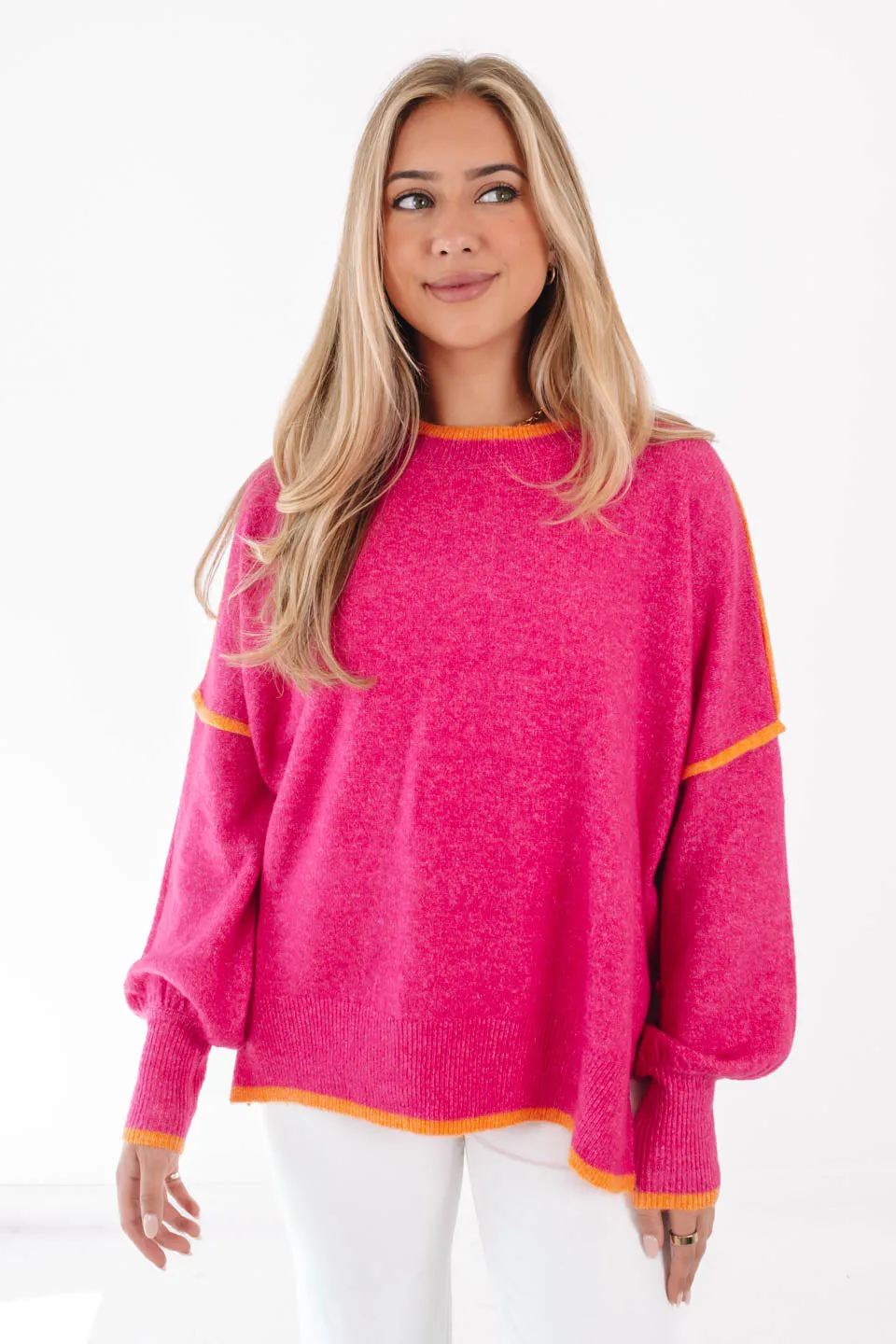 Something Great Sweater - Hot Pink sold by The Impeccable Pig product image thumbnail 2