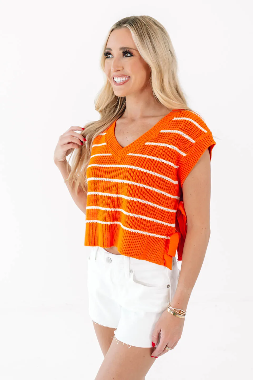 Victory Vibes Top - Orange sold by The Impeccable Pig product image thumbnail 5