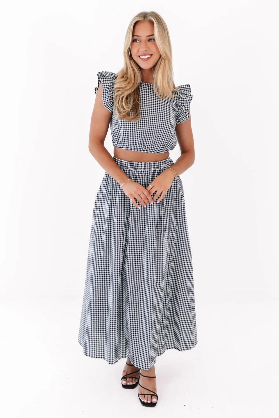 Going With Gingham Crop Top - Black sold by The Impeccable Pig product image thumbnail 2