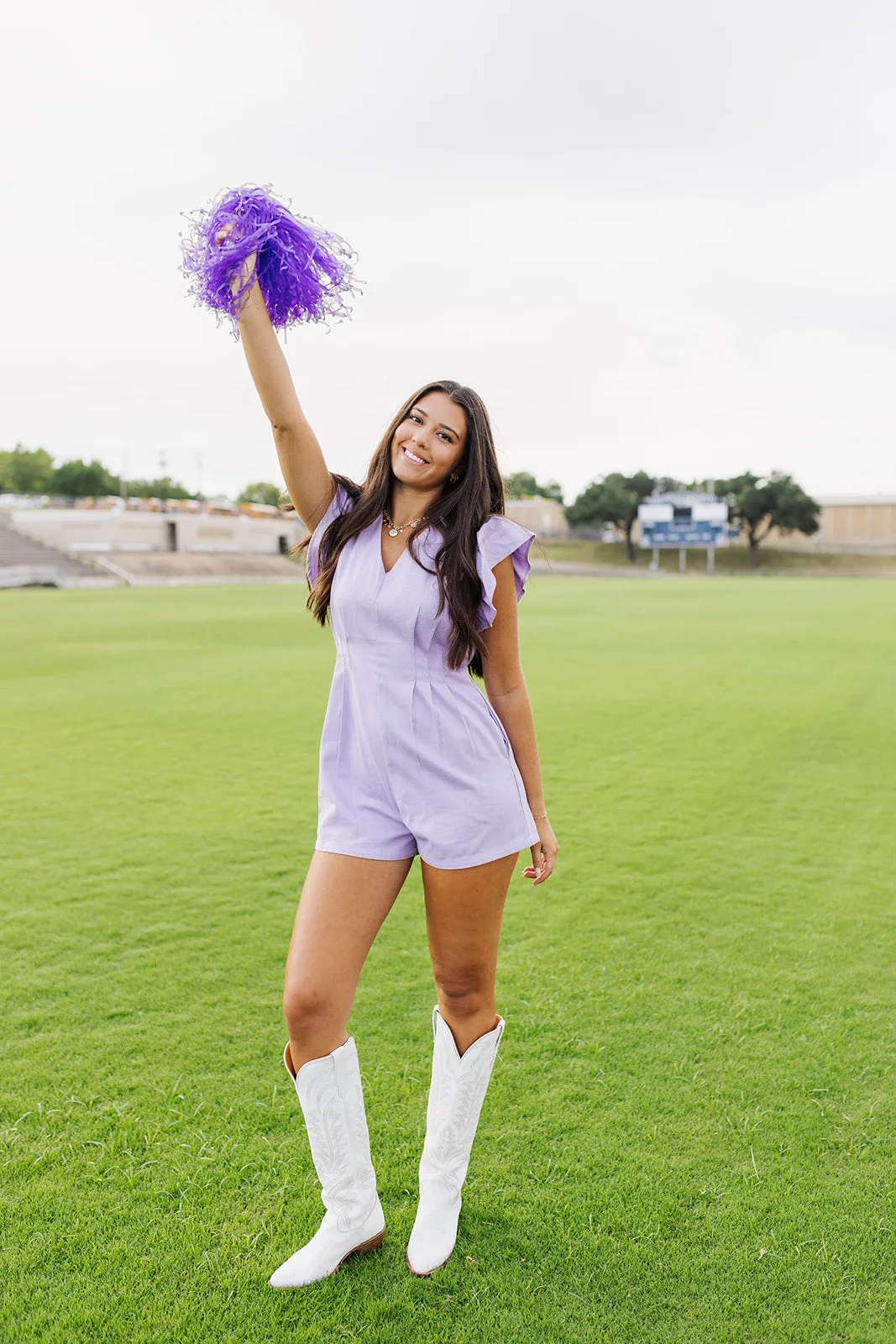 Fan Behavior Romper - Purple sold by The Impeccable Pig product image thumbnail 2