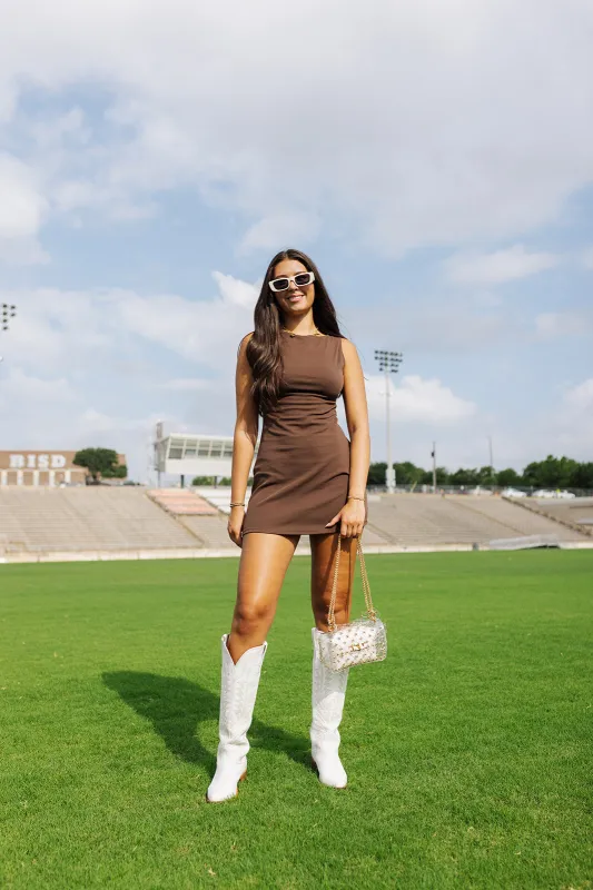 Back To Basics Dress - Brown made by Olivaceous