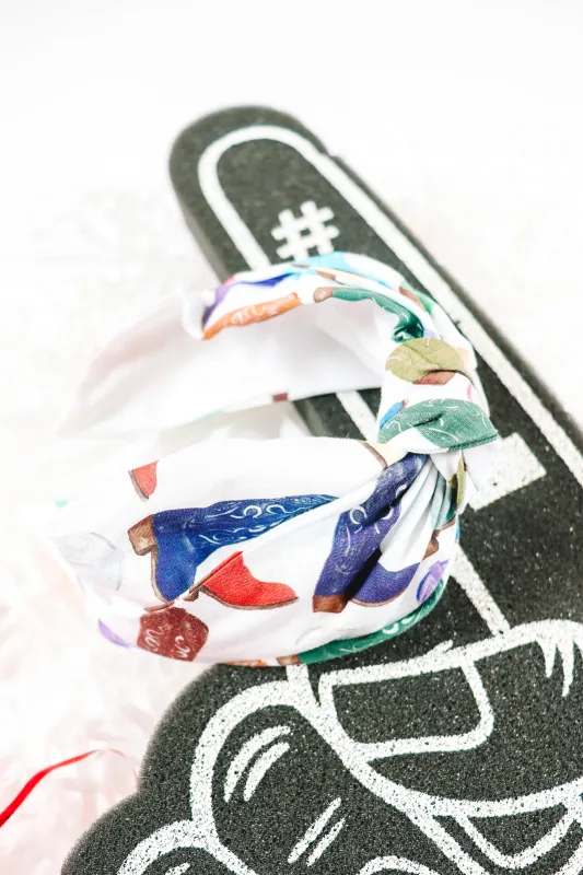 Gameday Headband - Rainbow Boots sold by The Impeccable Pig