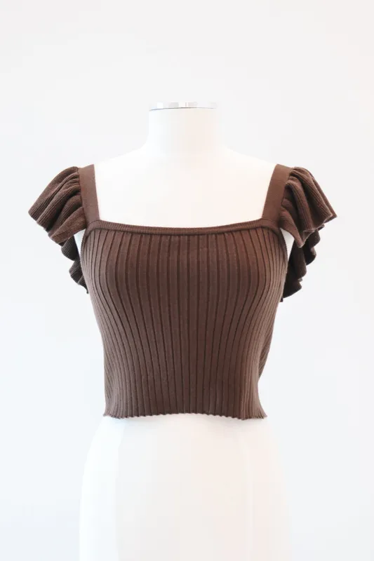 Hot Cocoa Please Top - Dark Brown made by Day + Moon
