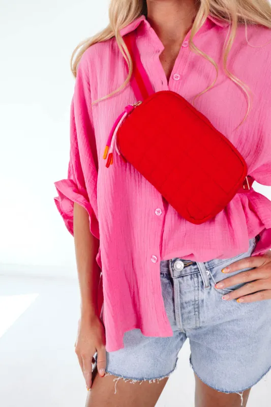 On The Go Belt Bag - Red made by The Impeccable Pig