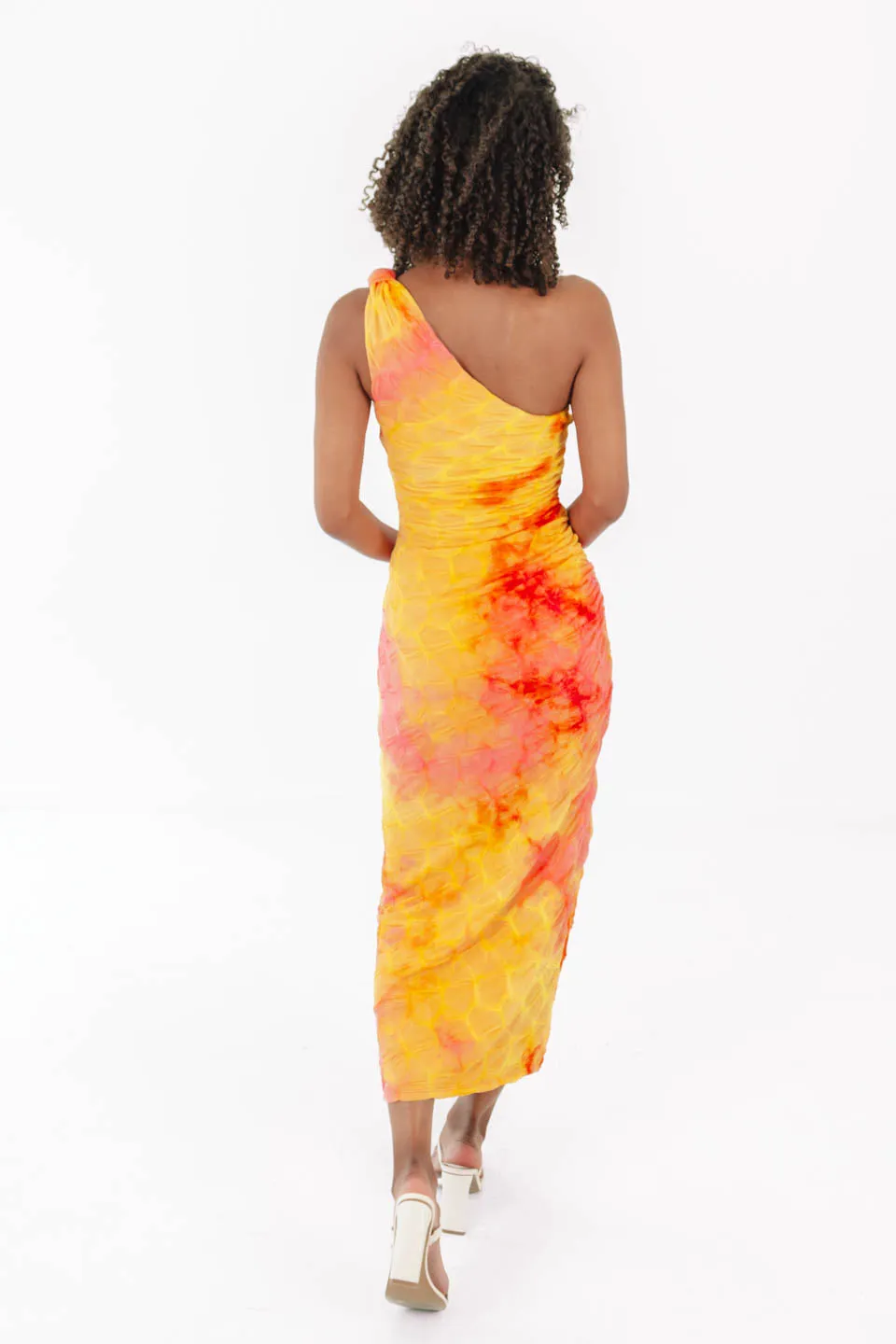 Sunset Visions Midi Dress - Orange sold by The Impeccable Pig product image thumbnail 3