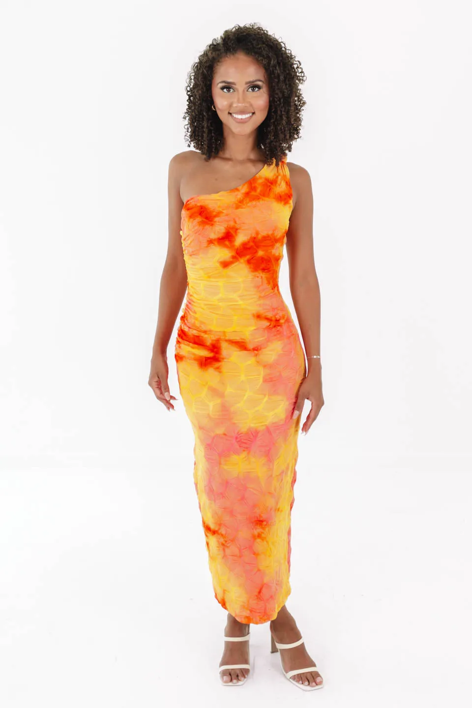 Sunset Visions Midi Dress - Orange sold by The Impeccable Pig