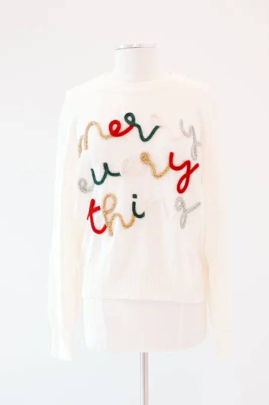 The Merry Everything Sweater - Cream made by The Impeccable Pig