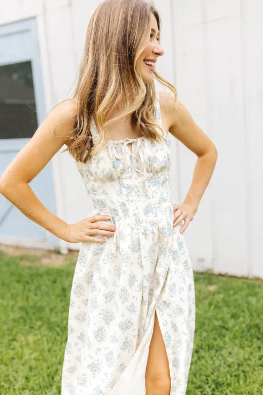 Feeling Fine Midi Dress - Cream sold by The Impeccable Pig