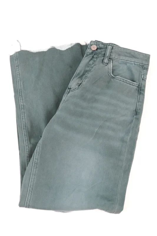 Leslie Vintage 90's Flare Jeans - Mallard Green made by The Impeccable Pig