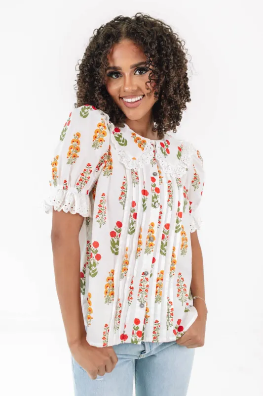 Born To Bloom Top - White sold by The Impeccable Pig