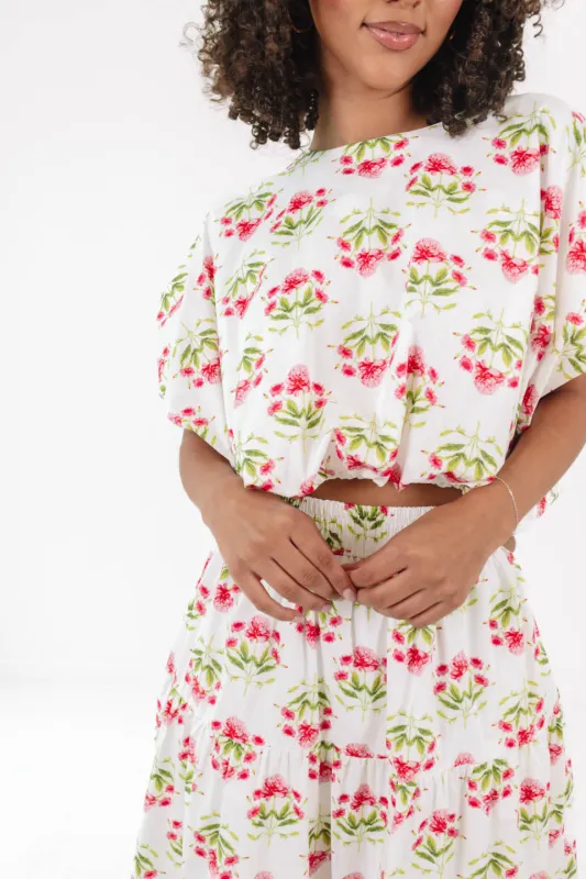 Petal Paradise Top - White sold by The Impeccable Pig