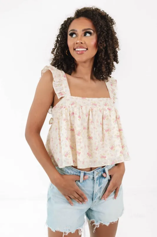 Sweet Like Me Crop Top - Cream sold by The Impeccable Pig