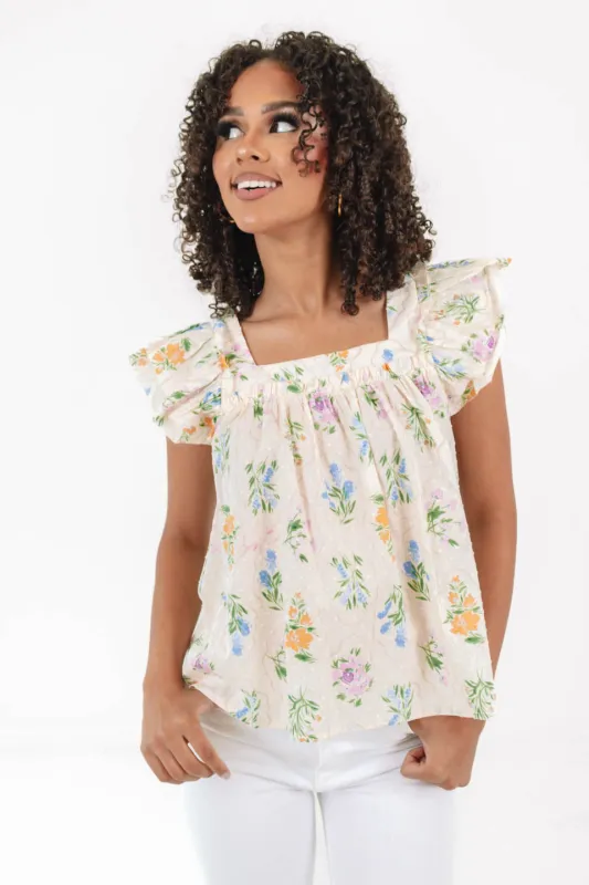 Daily Bliss Top - Cream sold by The Impeccable Pig