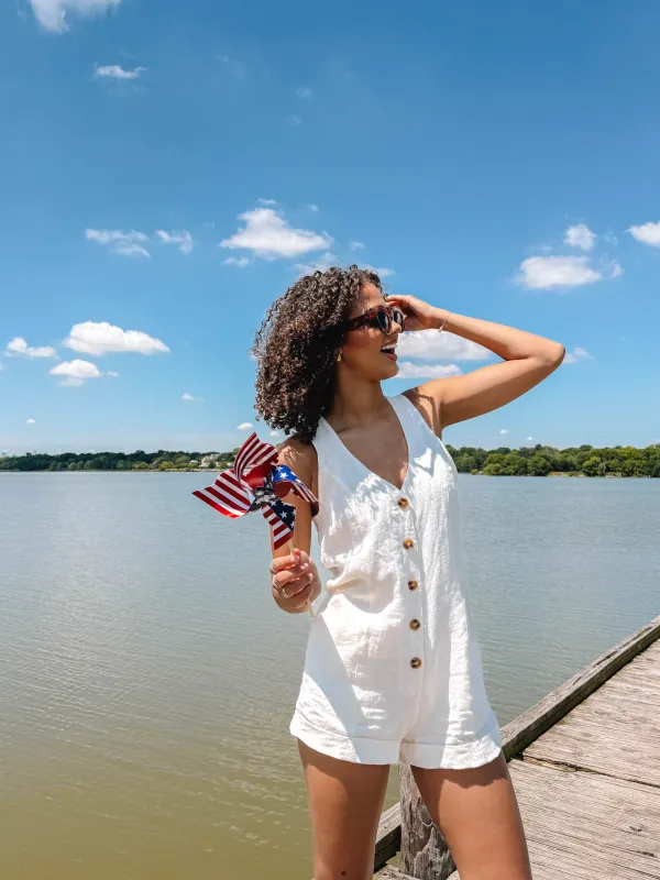 Summer Spirit Romper - White sold by The Impeccable Pig