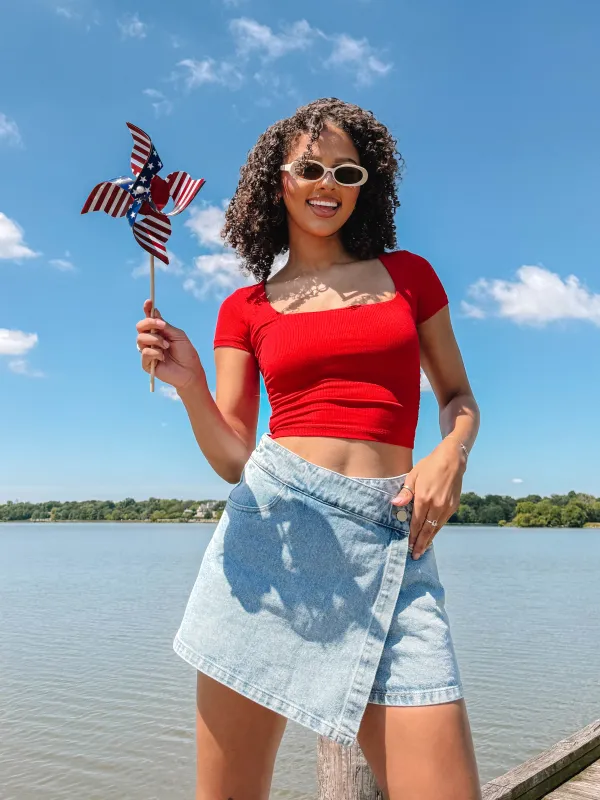 Summer Heat Top - Red made by Olivaceous