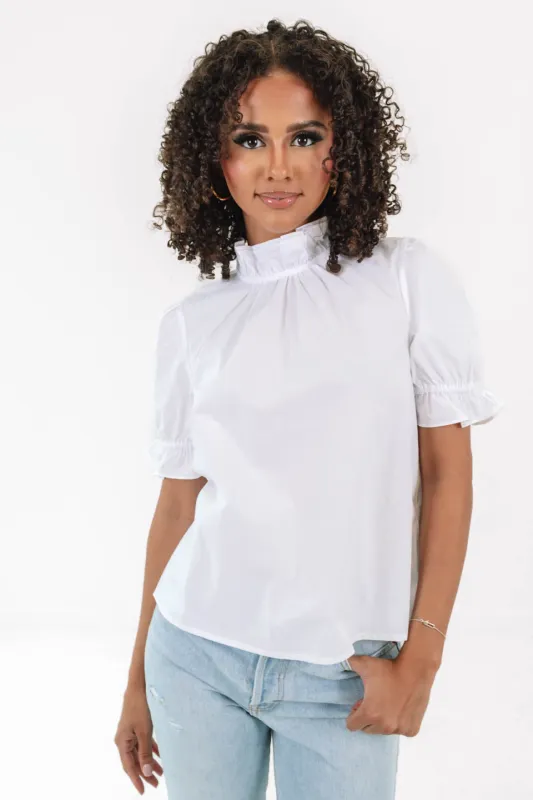 Simply A Sweetheart Top - White made by THML