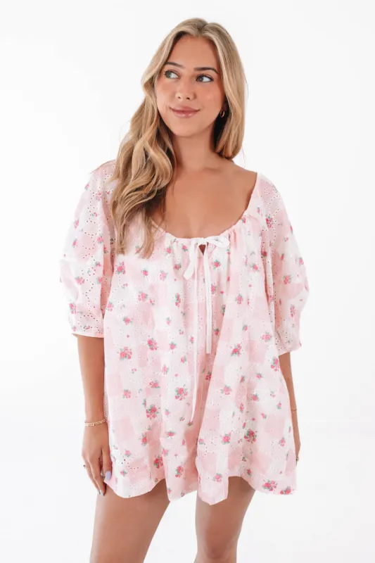 Just Darling Romper - Pink made by Peach Love California