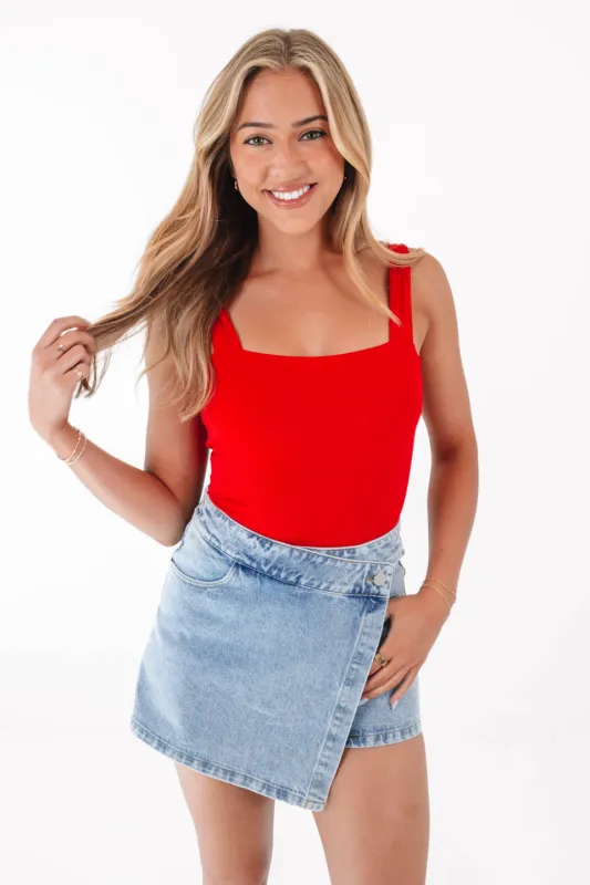 Take The Heat Bodysuit - Red made by Le Lis