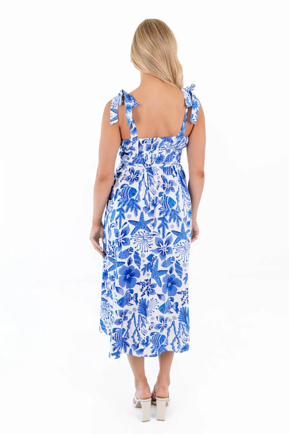 Moving To Mykonos Midi Dress - Blue sold by The Impeccable Pig product image thumbnail 4