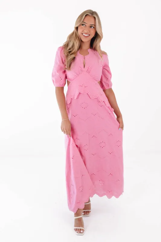 Garden Party Midi Dress - Pink made by Fore Collection