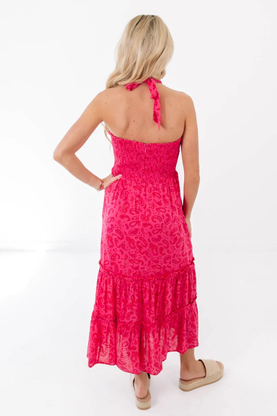 Cowgirl Coastline Midi Dress - Pink sold by The Impeccable Pig product image thumbnail 4