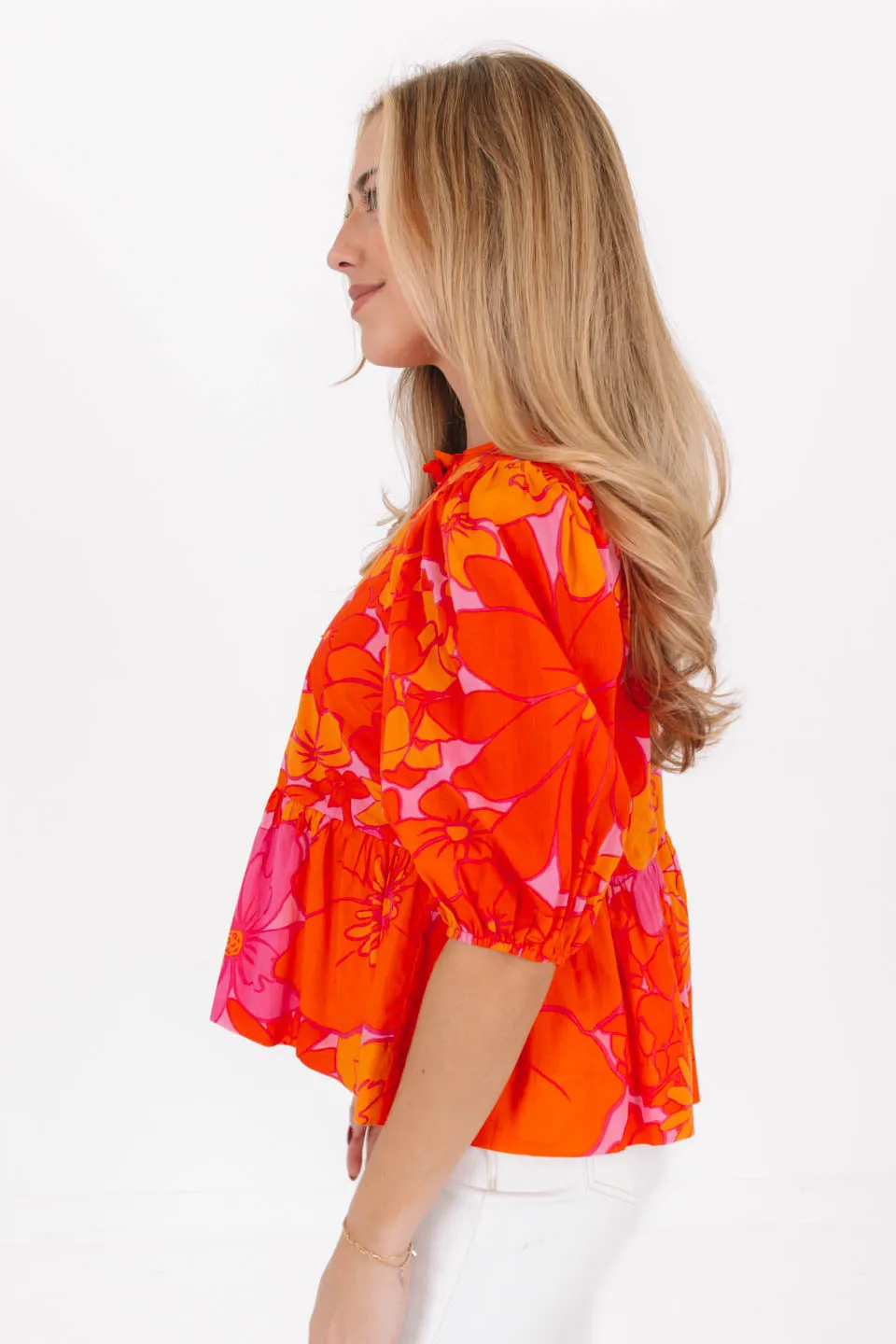The Lizzie Tie Top - Orange sold by The Impeccable Pig product image thumbnail 4