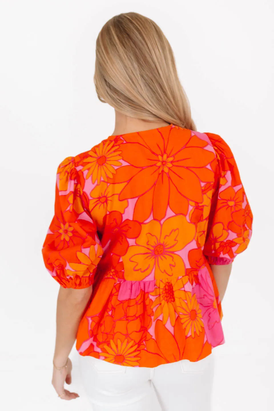 The Lizzie Tie Top - Orange sold by The Impeccable Pig product image thumbnail 5