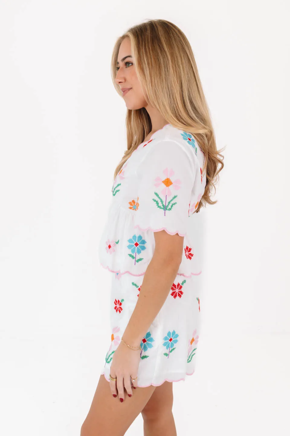 The Eloise V-Neck Top - White sold by The Impeccable Pig product image thumbnail 4