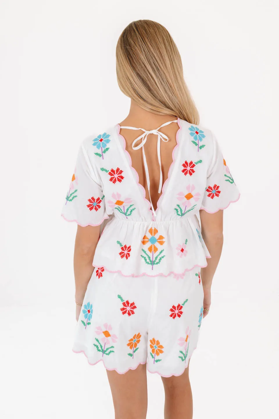 The Eloise V-Neck Top - White sold by The Impeccable Pig product image thumbnail 5