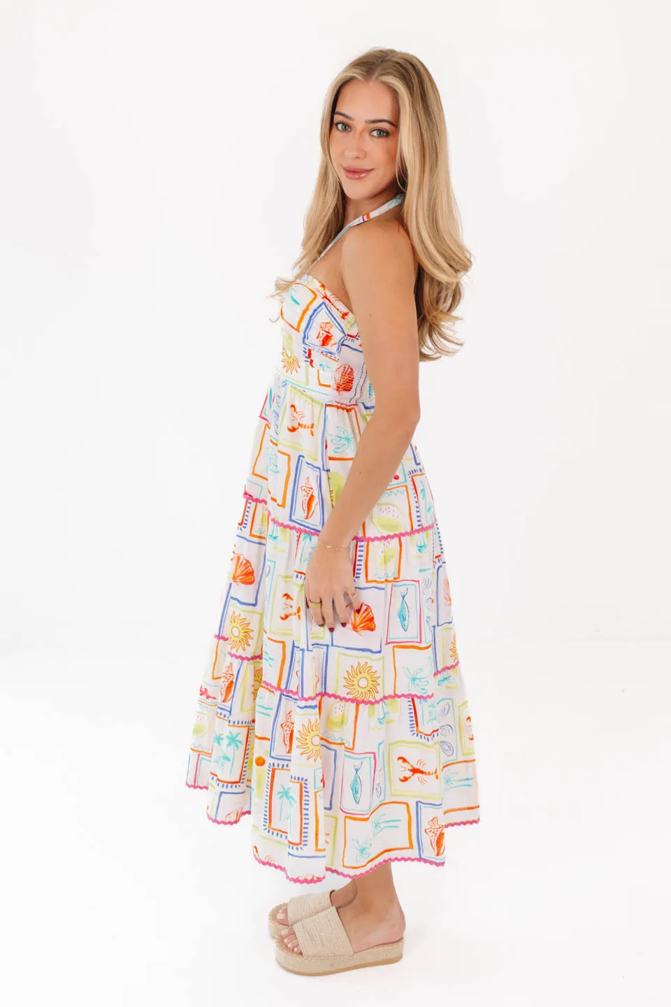 The Lucia Halter Midi Dress - White sold by The Impeccable Pig product image thumbnail 4