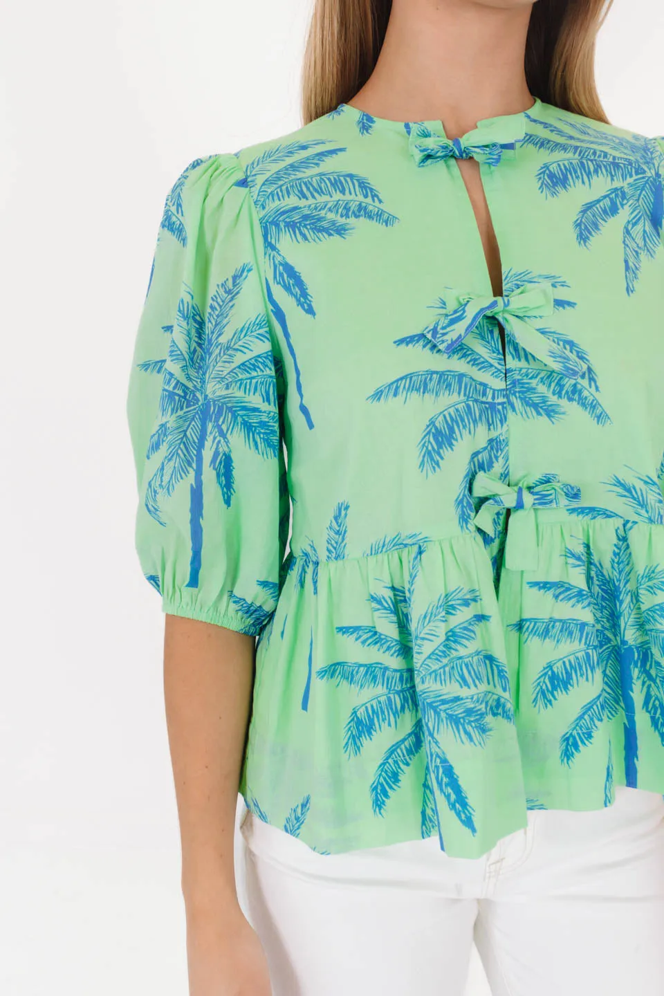 The Isla Tie Top - Green sold by The Impeccable Pig product image thumbnail 2